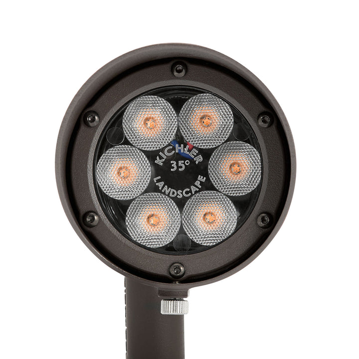 Close up detail view of the Kichler 16154AZT30 landscape flood light