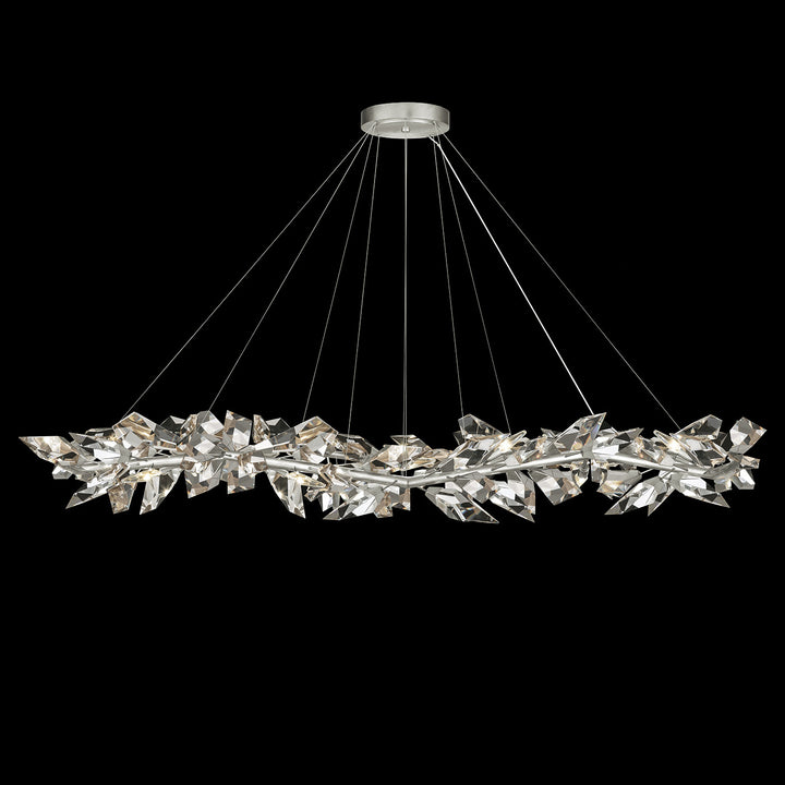 Fine Art Handcrafted Lighting Foret 71"W Round Pendant 922040 in Standard Silver Leaf (922040-1ST)