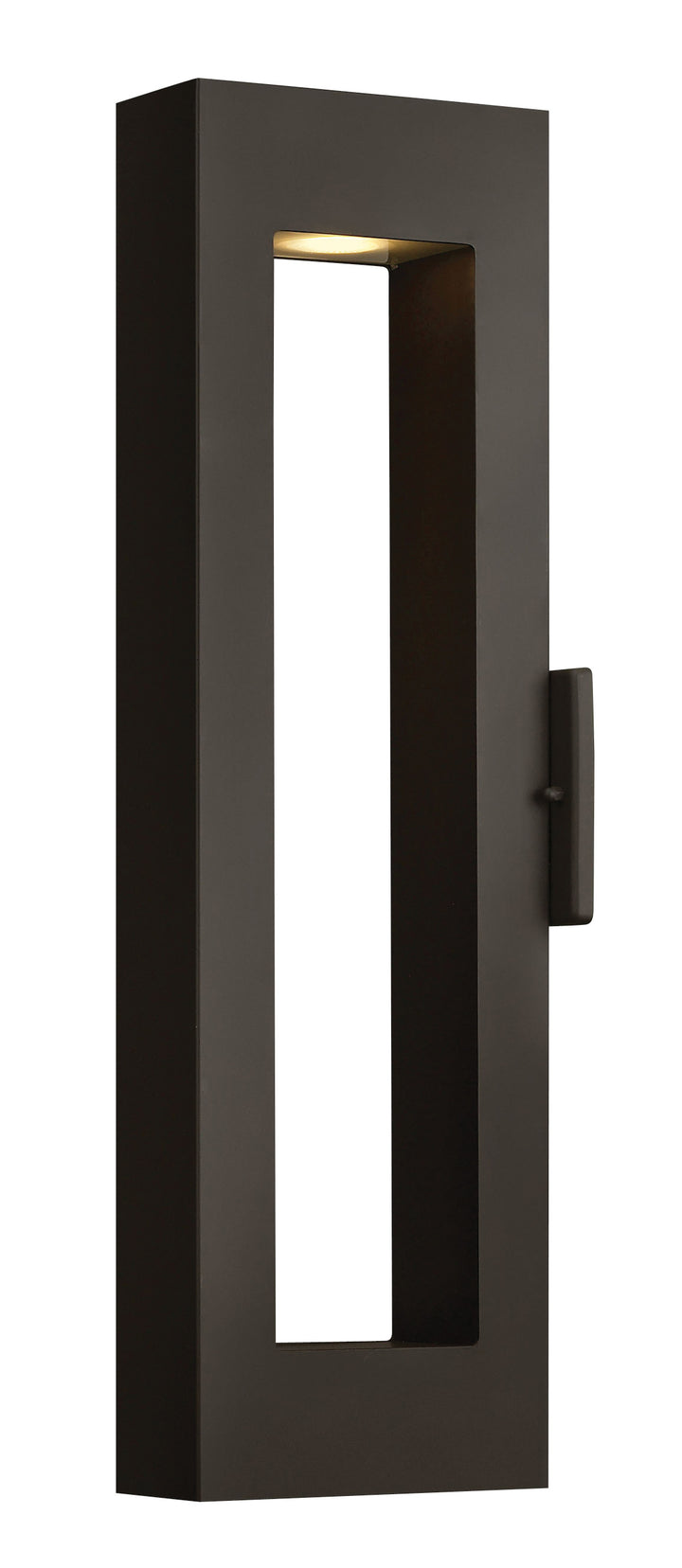 Hinkley Atlantis Outdoor Wall Light Large Narrow Wall Sconce Satin Black 1644SK-LL