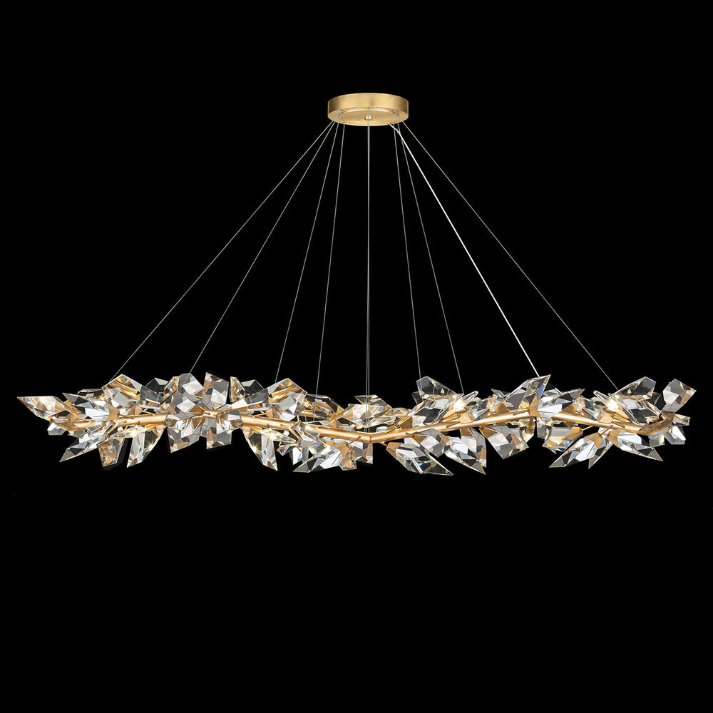 Fine Art Handcrafted Lighting Foret 71"W Round Pendant 922040 in Standard Gold Leaf (922040-2ST)