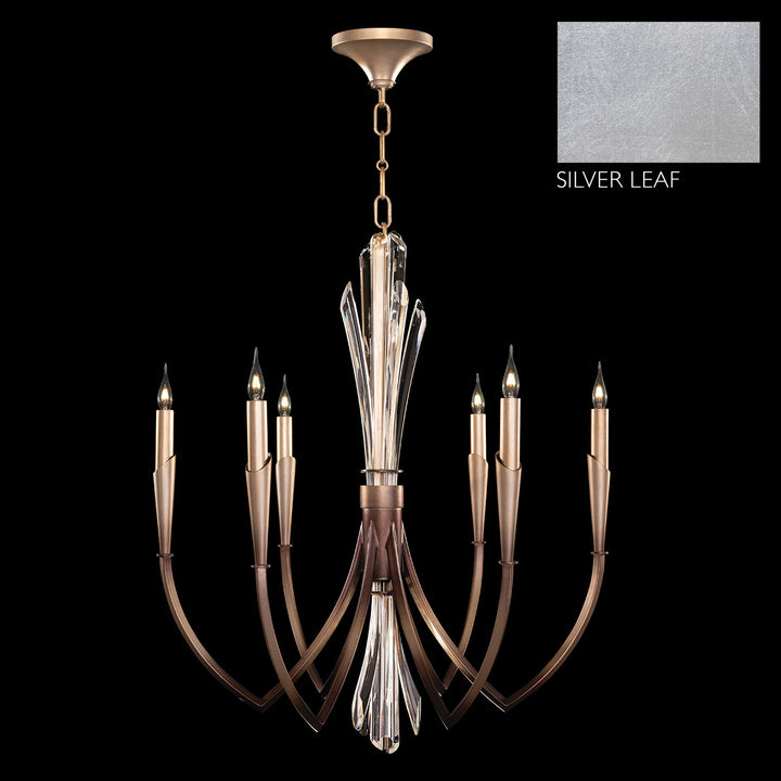 Fine Art Handcrafted Lighting Trevi 26"W Round Pendant in Standard Silver Leaf (782540-1ST)