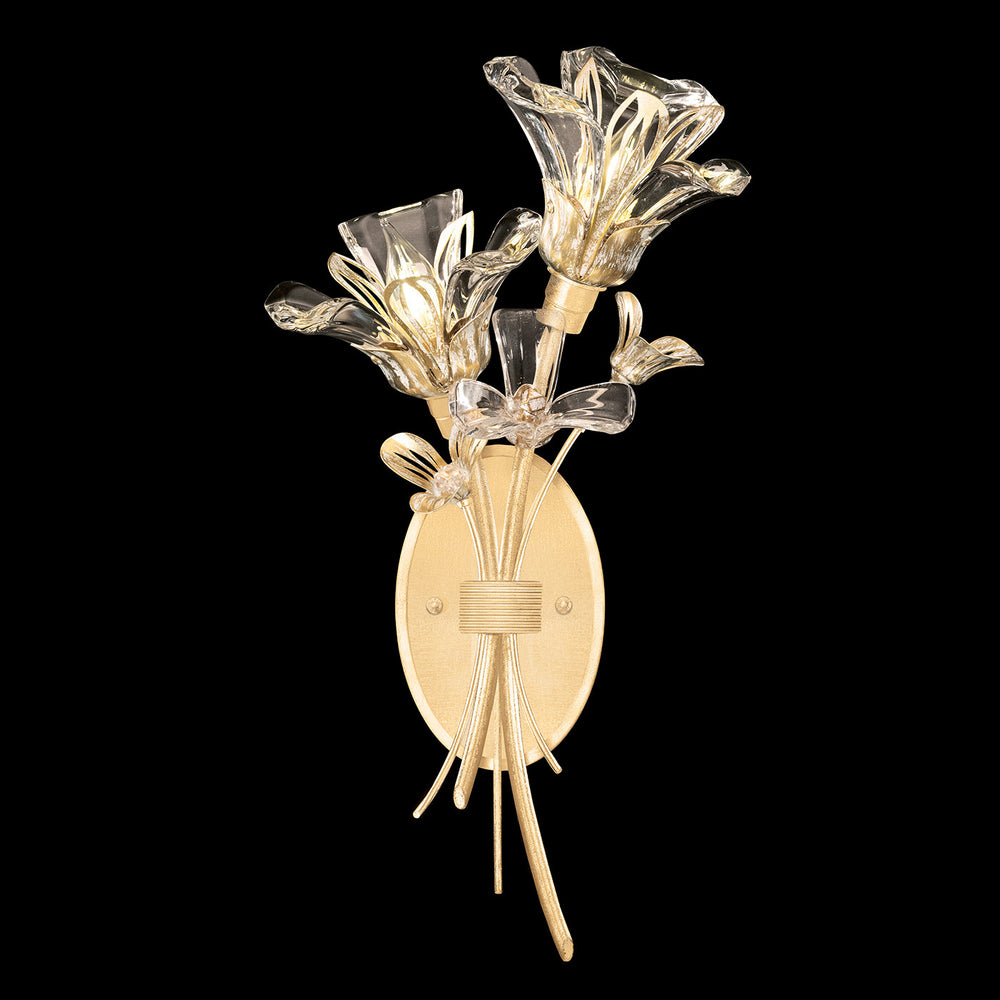 Fine Art Handcrafted Lighting Azu 19.5"H RSF Sconce in Gold Leaf with White and Gold Details (915750-2ST)