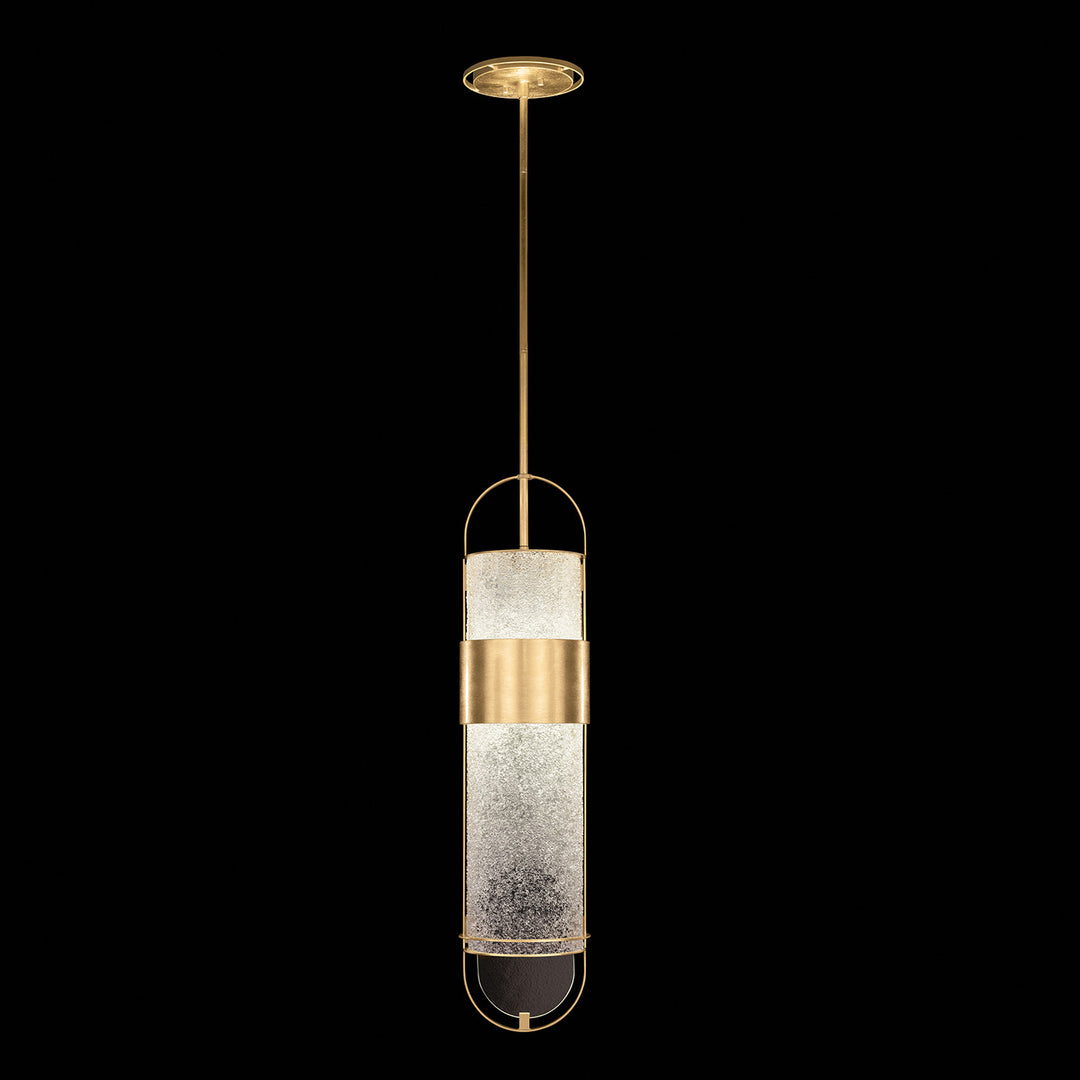 Fine Art Handcrafted Lighting Bond 8"W Round Pendant in Standard Gold Leaf, Diamond Blanket (924840-31ST)