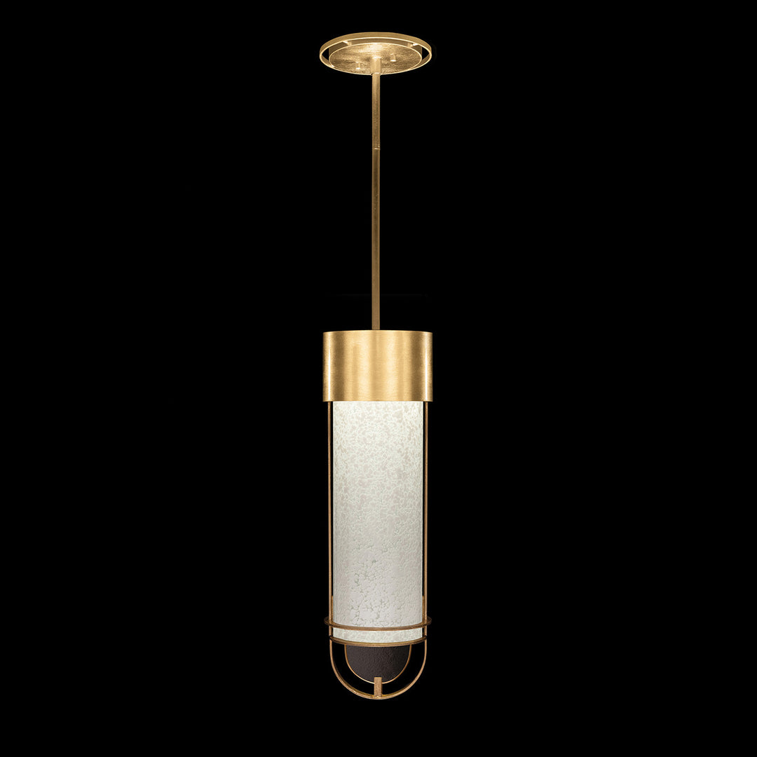 Fine Art Handcrafted Lighting Bond 5.5"W Round Pendant in Standard Gold Leaf, Bahama Sand (926340-32ST)