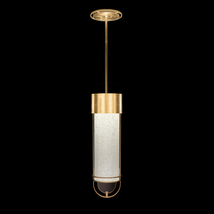Fine Art Handcrafted Lighting Bond 5.5"W Round Pendant in Standard Gold Leaf, Bahama Sand (926340-32ST)