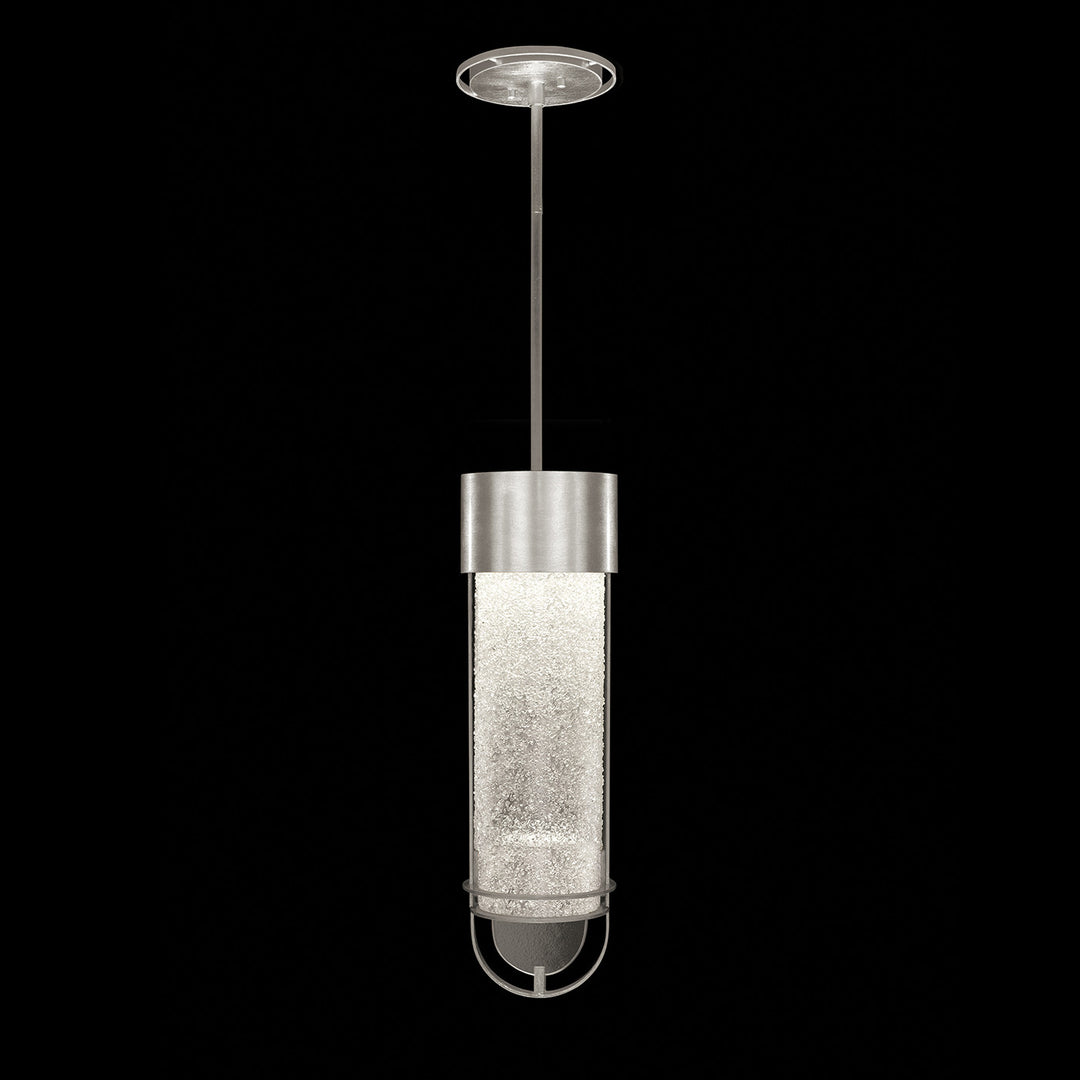 Fine Art Handcrafted Lighting Bond 5.5"W Round Pendant in Standard Silver Leaf, Diamond Blanket (926340-41ST)
