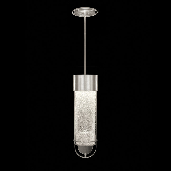 Fine Art Handcrafted Lighting Bond 5.5"W Round Pendant in Standard Silver Leaf, Diamond Blanket (926340-41ST)