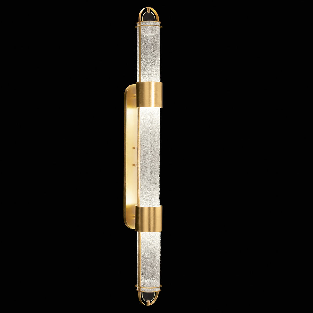 Fine Art Handcrafted Lighting Bond 60"H Sconce in Standard Gold Leaf, Diamond Blanket (925850-31ST)