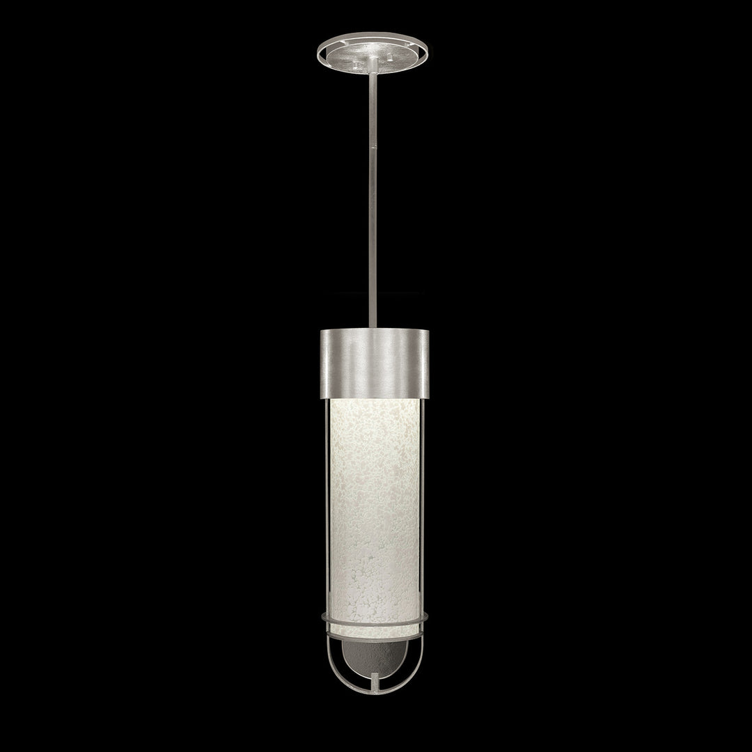 Fine Art Handcrafted Lighting Bond 5.5"W Round Pendant in Standard Silver Leaf, Bahama Sand (926340-42ST)