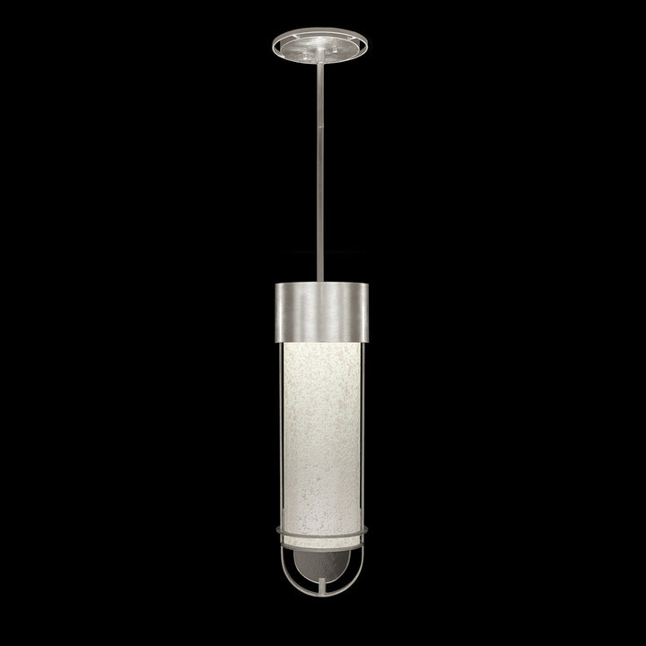 Fine Art Handcrafted Lighting Bond 5.5"W Round Pendant in Standard Silver Leaf, Bahama Sand (926340-42ST)