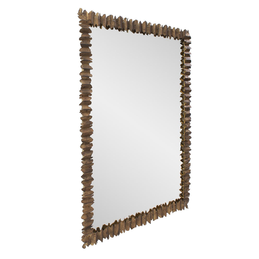 Howard Elliott Collection Alberto Gio Salvaged Metal Bronzed Mirror