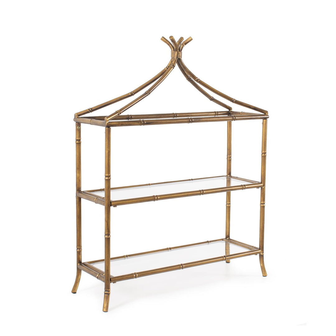 Howard Elliott Collection Moreau Metal Bamboo Styled Shelving, Small  Howard Elliott Collection   