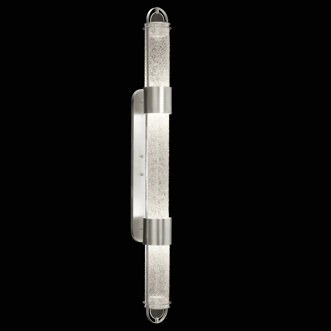 Fine Art Handcrafted Lighting Bond 60"H Sconce in Standard Silver Leaf, Diamond Blanket (925850-41ST)