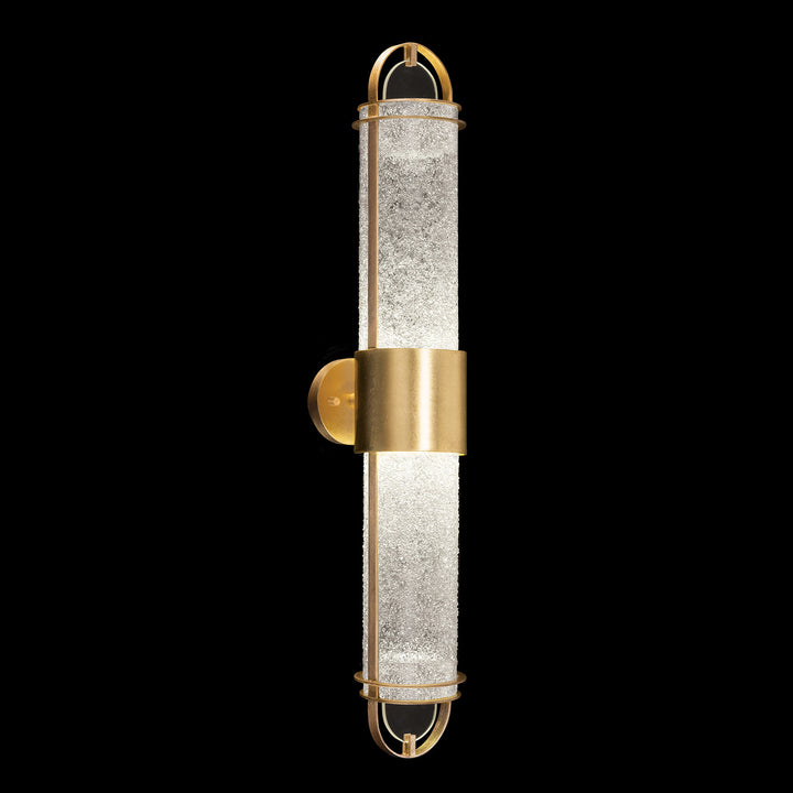 Fine Art Handcrafted Lighting Bond 35.3"H Sconce in Standard Gold Leaf, Diamond Blanket (926450-31ST)