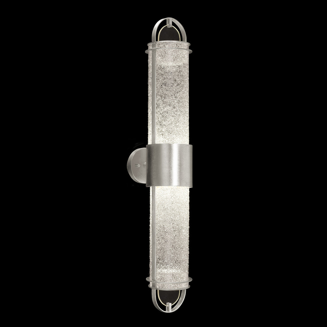 Fine Art Handcrafted Lighting Bond 35.3"H Sconce in Standard Silver Leaf, Diamond Blanket (926450-41ST)