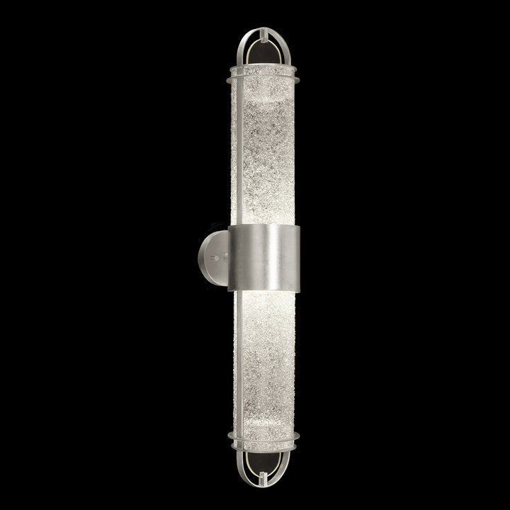 Fine Art Handcrafted Lighting Bond 35.3"H Sconce in Standard Silver Leaf, Diamond Blanket (926450-41ST)