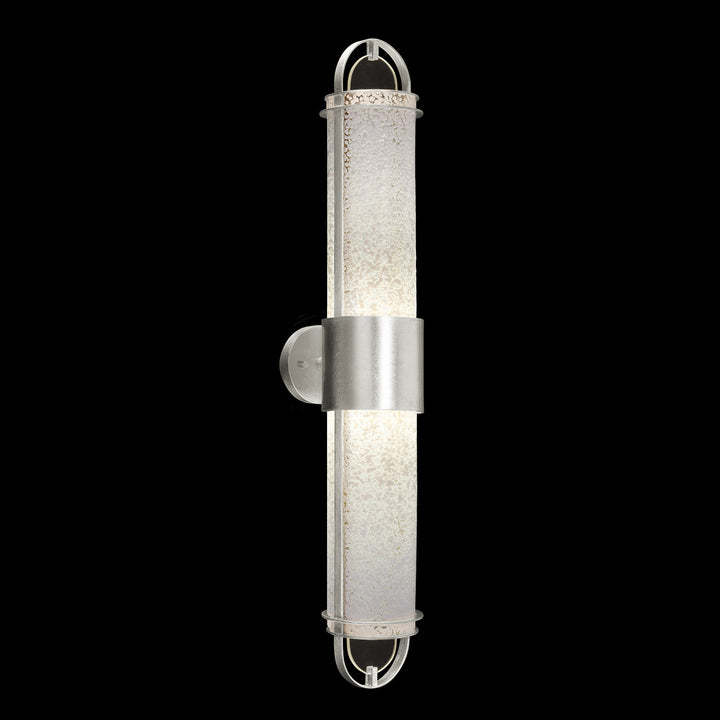 Fine Art Handcrafted Lighting Bond 35.3"H Sconce in Standard Silver Leaf, Bahama Sand (926450-42ST)