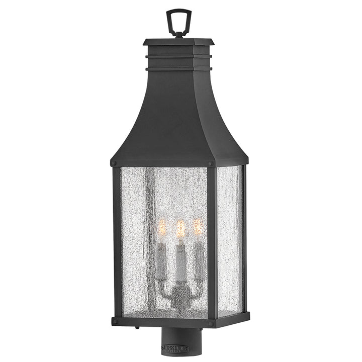 Hinkley Beacon Hill Outdoor Post Mount Lantern Large Post Mount Lantern Museum Black 17461MB