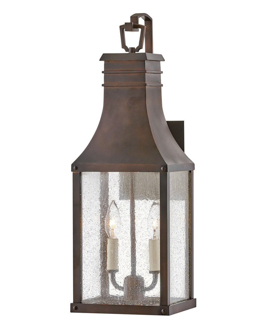 Hinkley Beacon Hill Outdoor Wall Light Medium Wall Mount Lantern Blackened Copper 17464BLC