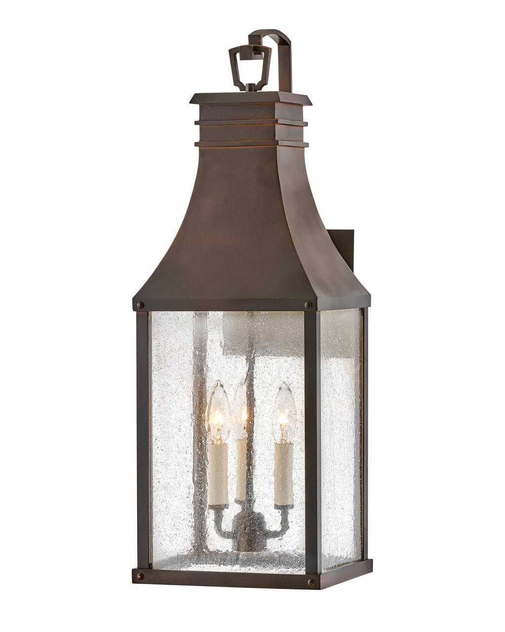 Hinkley Beacon Hill Outdoor Wall Light Large Wall Mount Lantern Blackened Copper 17465BLC