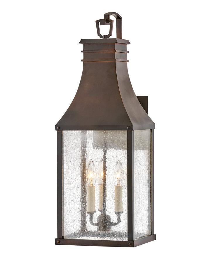 Hinkley Beacon Hill Outdoor Wall Light Large Wall Mount Lantern Blackened Copper 17465BLC