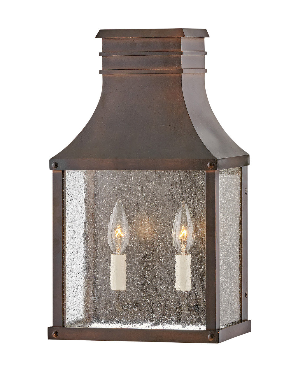 Hinkley Beacon Hill Outdoor Wall Light Medium Wide Wall Sconce Blackened Copper 17466BLC