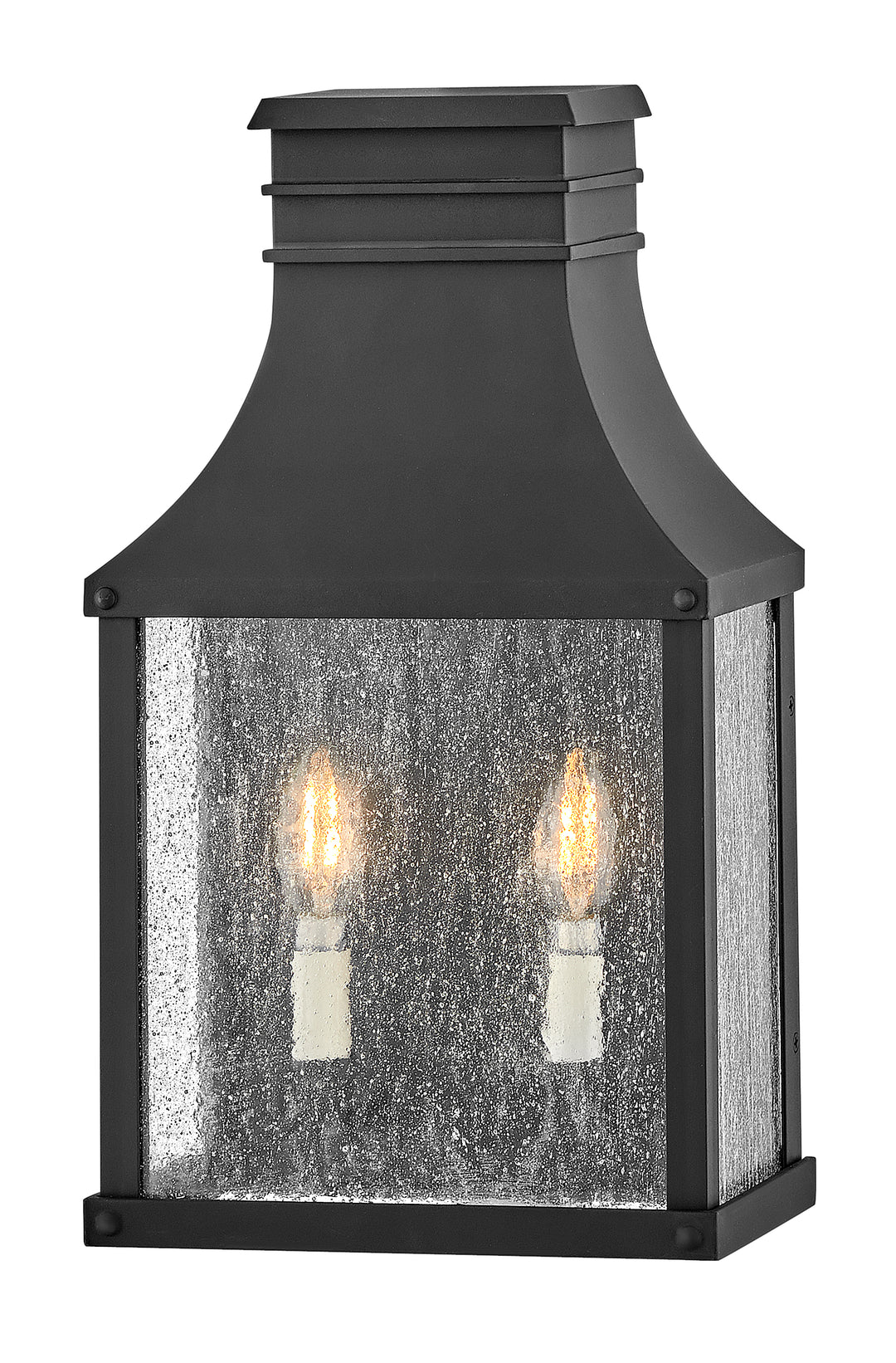 Hinkley Beacon Hill Outdoor Wall Light Medium Wide Wall Sconce Museum Black 17466MB