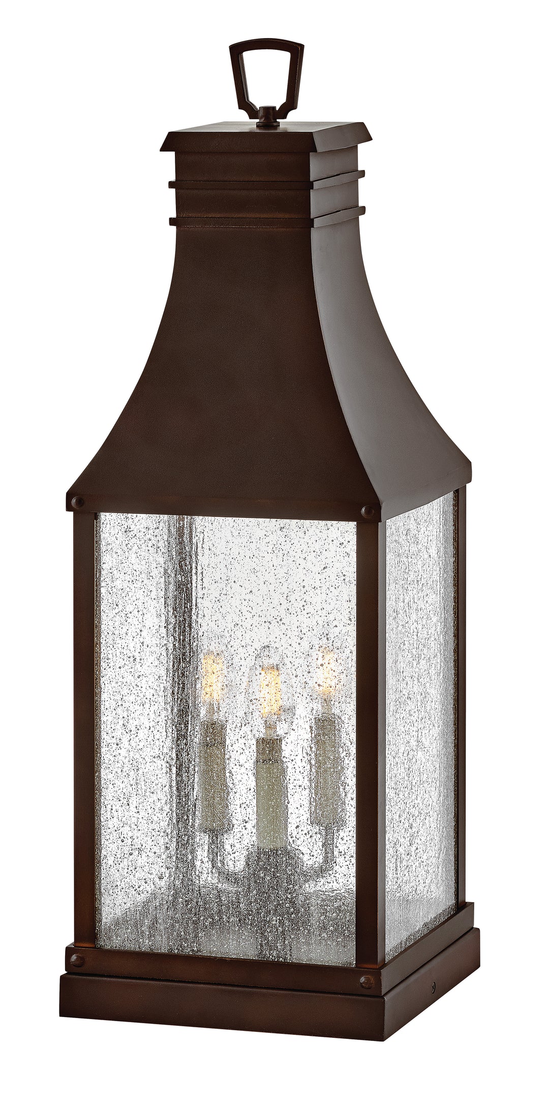 Hinkley Beacon Hill Outdoor Pier Mount Lantern Large Pier Mount Lantern Blackened Copper 17467BLC-LV