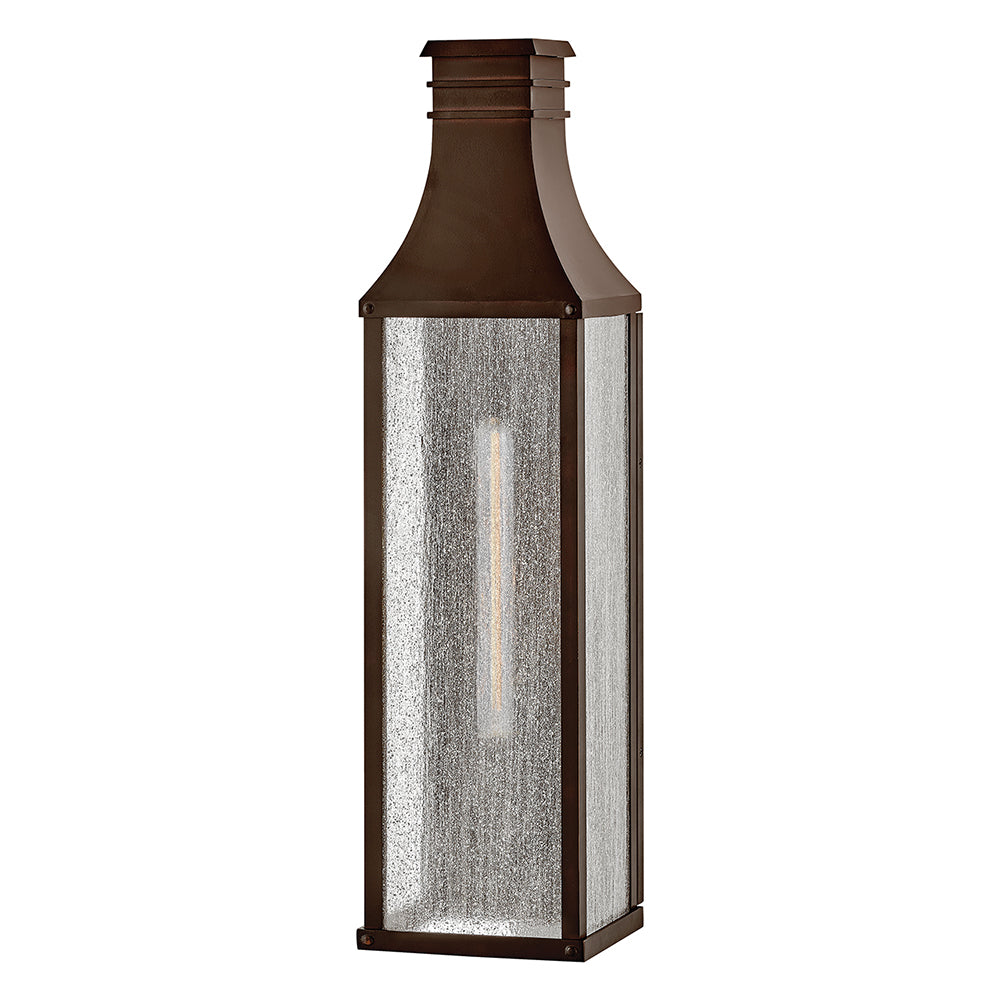 Hinkley Beacon Hill Outdoor Wall Light Large Narrow Wall Sconce Blackened Copper 17469BLC-LL