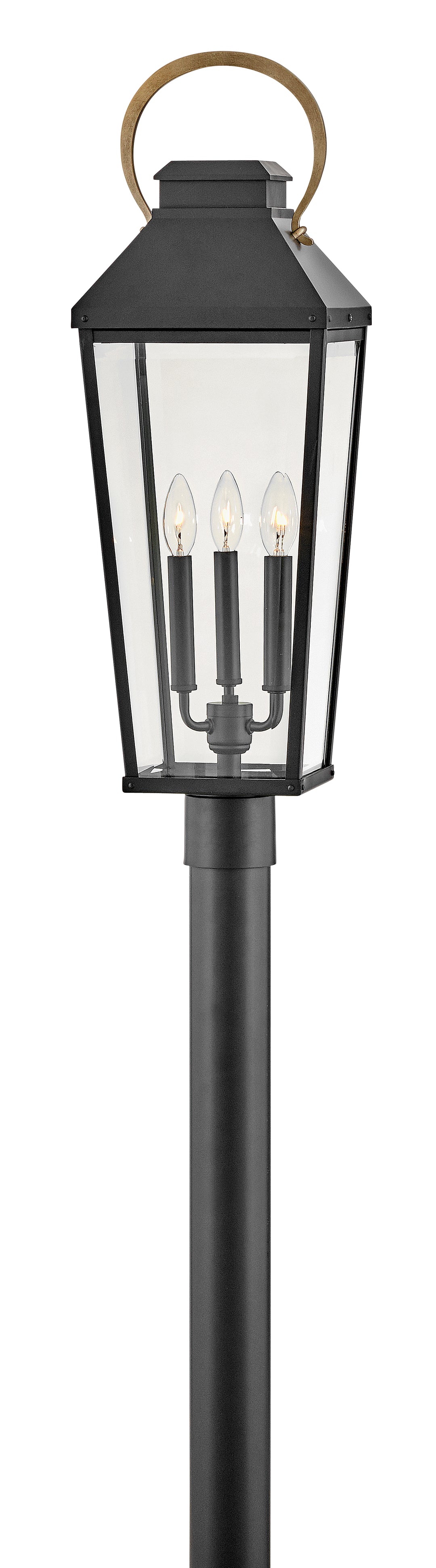 Hinkley Dawson Outdoor Post Mount Lantern Large Post Mount Lantern Black 17501BK