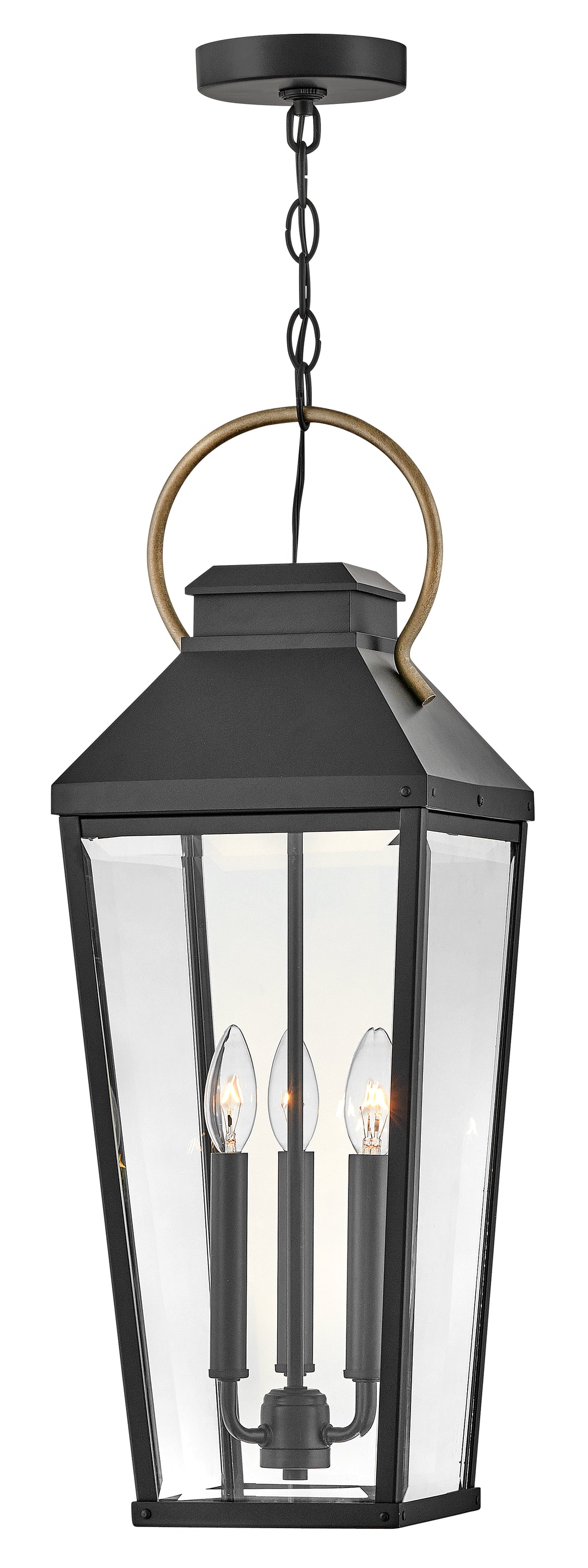 Hinkley Dawson Outdoor Hanging Light Large Hanging Lantern Black 17502BK