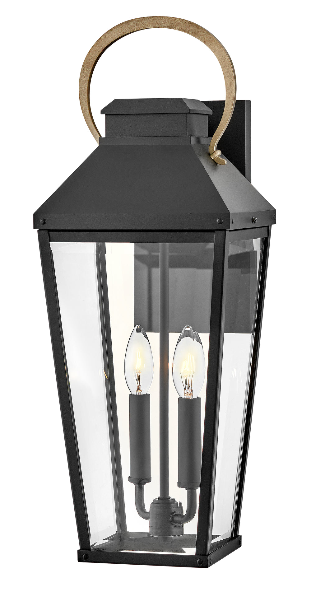 Hinkley Dawson Outdoor Wall Light Medium Wall Mount Lantern Black 17504BK