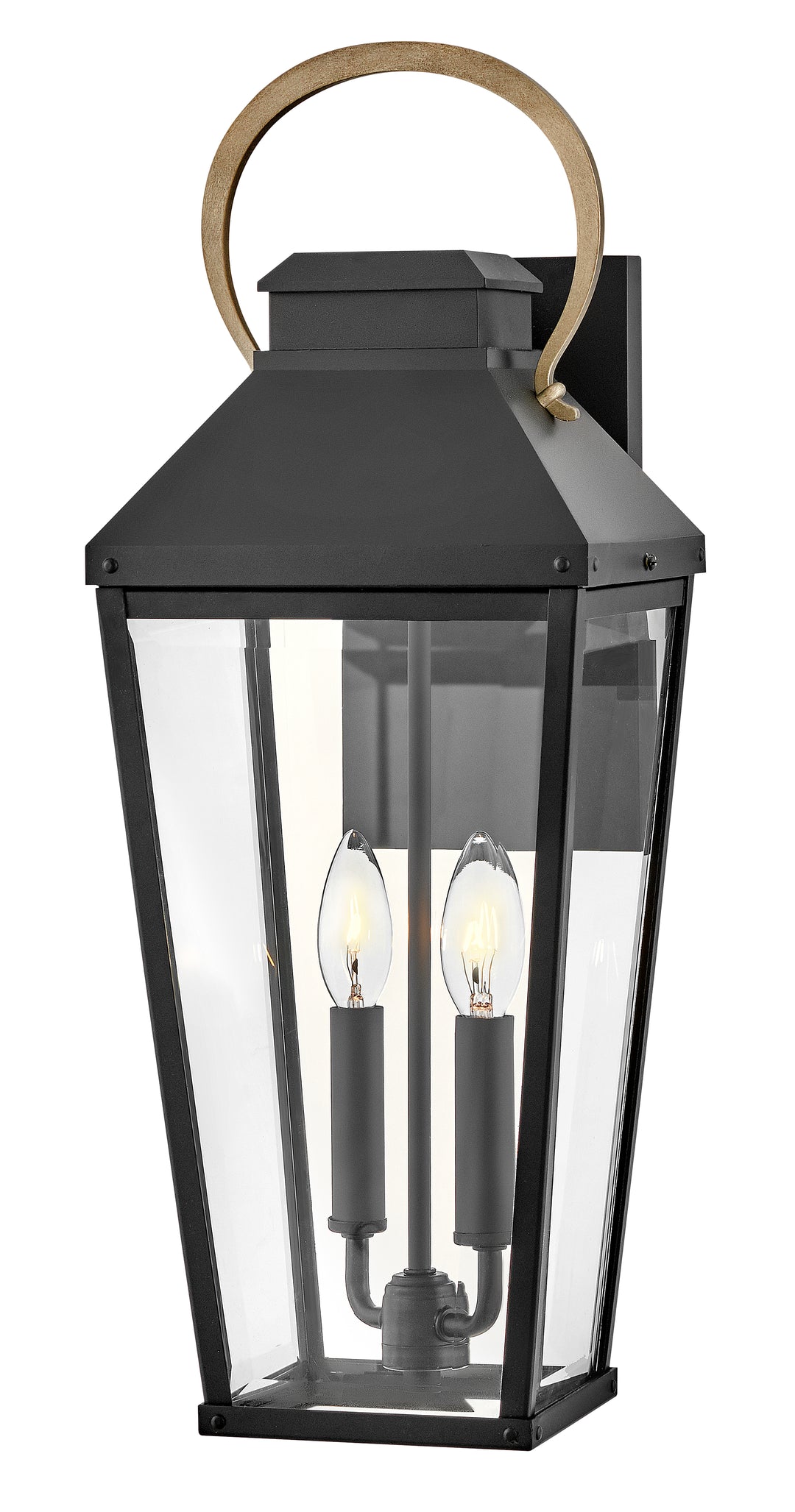 Hinkley Dawson Outdoor Wall Light Medium Wall Mount Lantern Black 17504BK