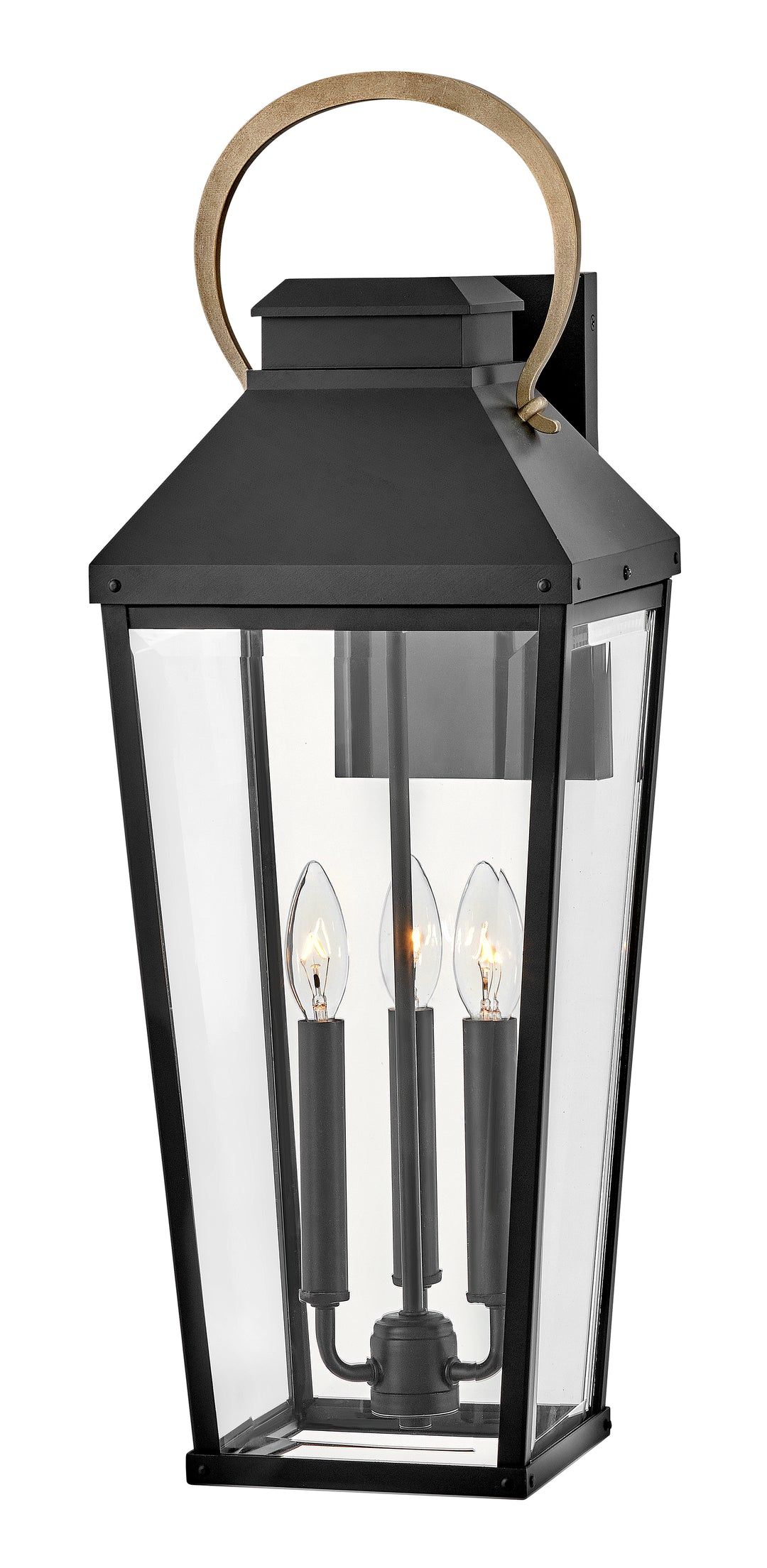 Hinkley Dawson Outdoor Wall Light Large Wall Mount Lantern Black 17505BK