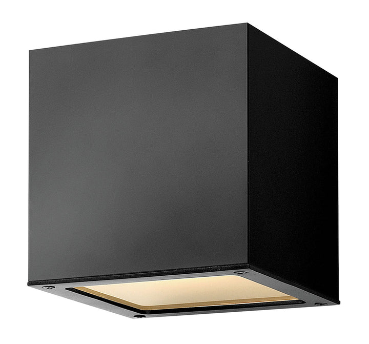 Hinkley Kube Outdoor Wall Light Extra Small LED Down Light Sconce Satin Black 1768SK