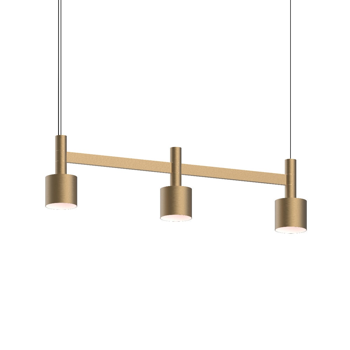 Sonneman Systema Staccato 3-Light Linear Pendant w/Drum Shades