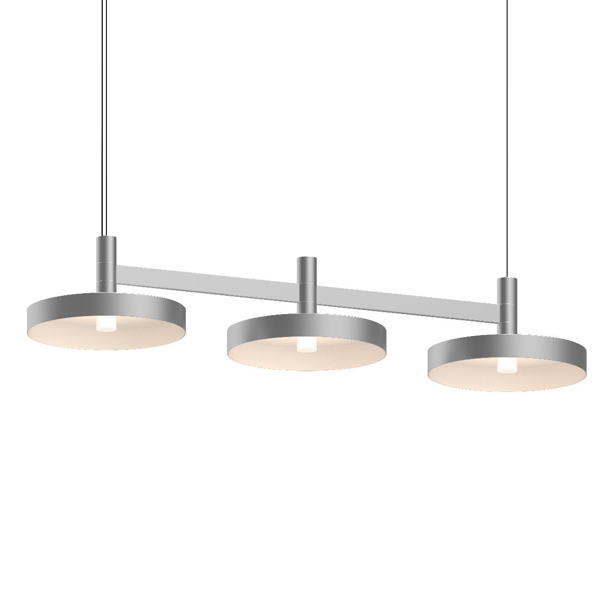 Sonneman Systema Staccato 3-Light Linear Pendant w/Pan Shades