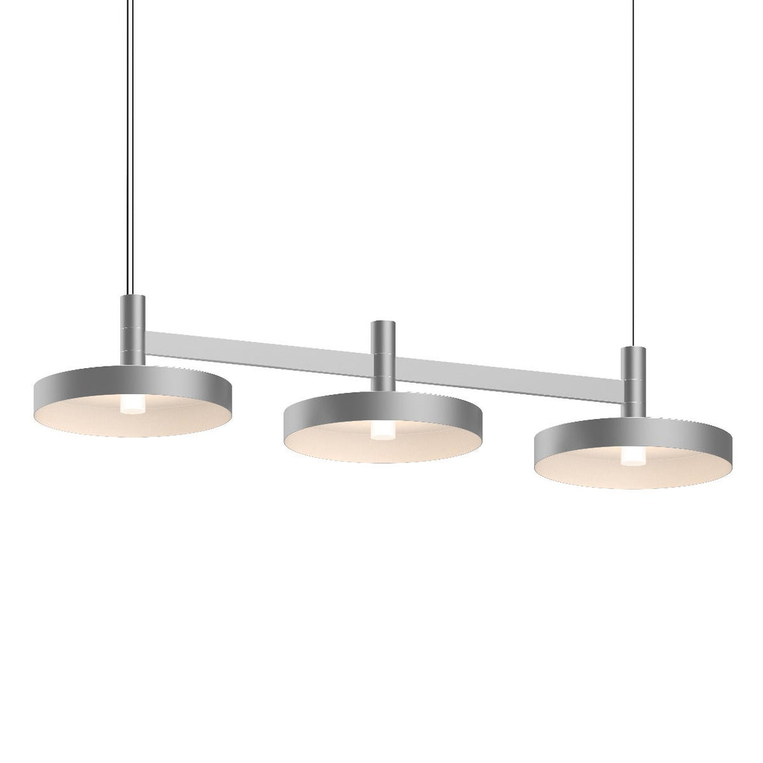 Sonneman Systema Staccato 3-Light Linear Pendant w/Pan Shades Pendants Sonneman   