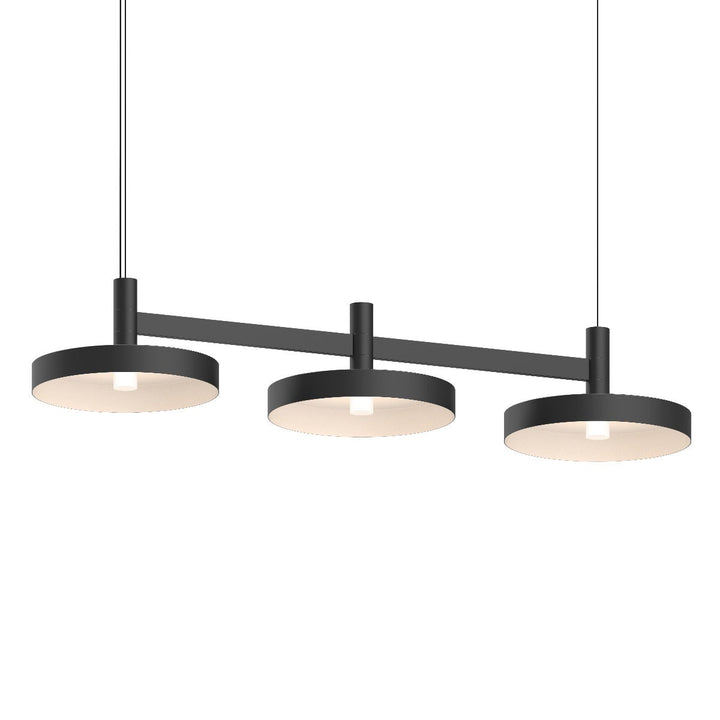 Sonneman Systema Staccato 3-Light Linear Pendant w/Pan Shades Pendants Sonneman   