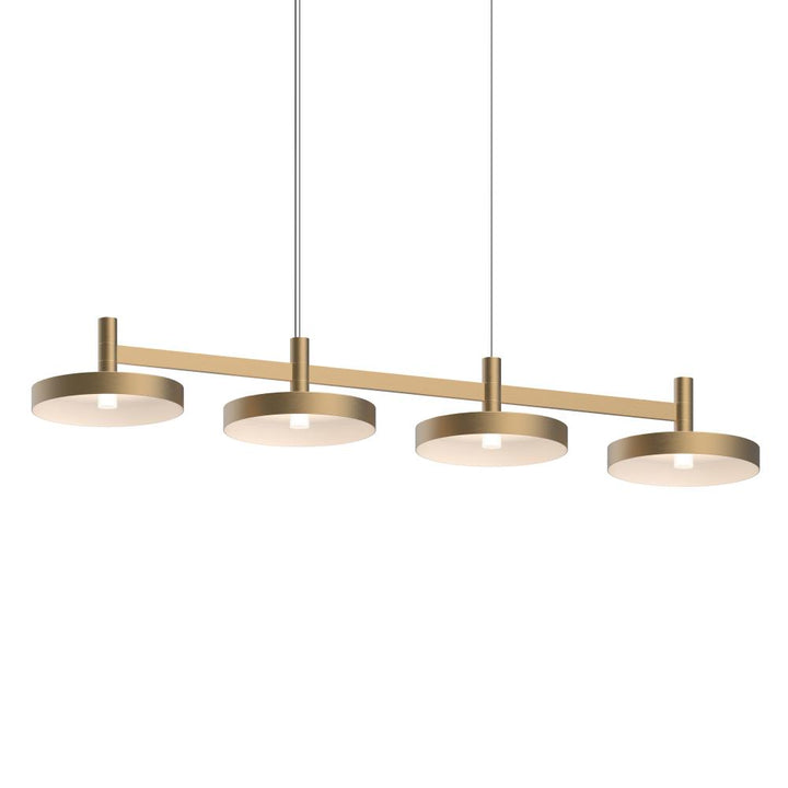 Sonneman Systema Staccato 4-Light Linear Pendant w/Pan Shades Pendants Sonneman   