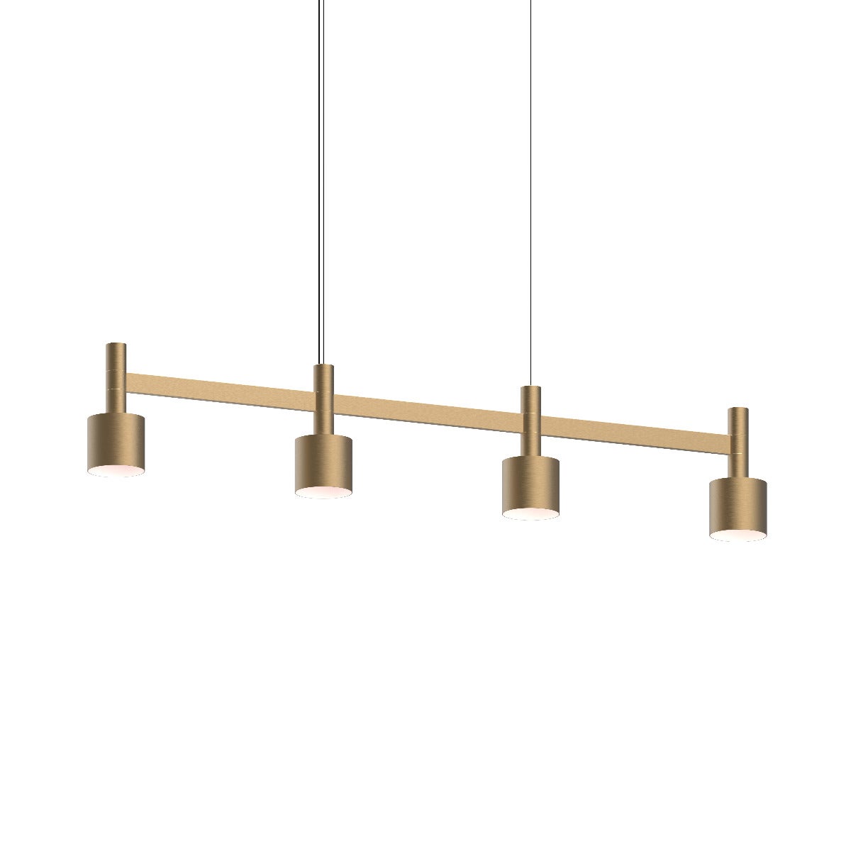 Sonneman Systema Staccato 4-Light Linear Pendant w/Drum Shades