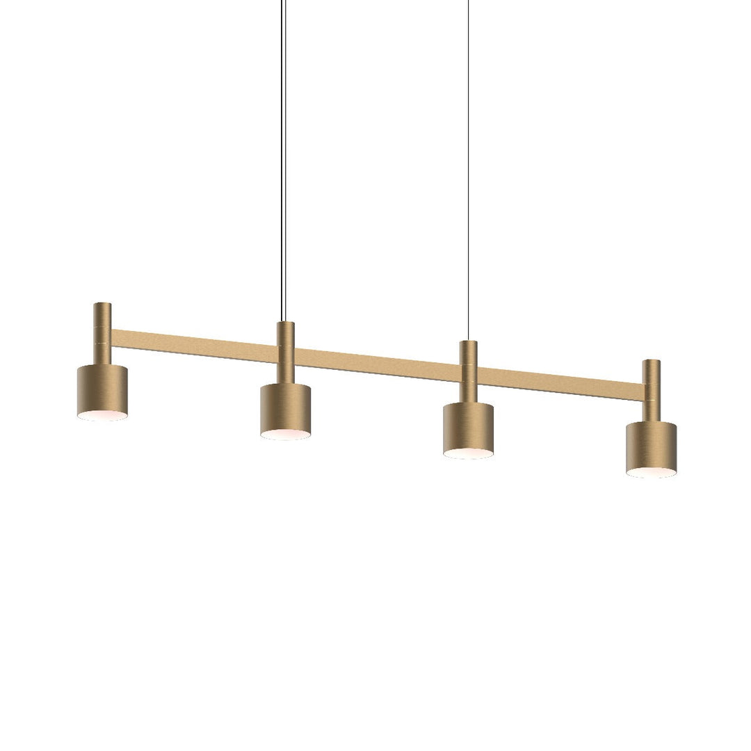 Sonneman Systema Staccato 4-Light Linear Pendant w/Drum Shades Pendants Sonneman   