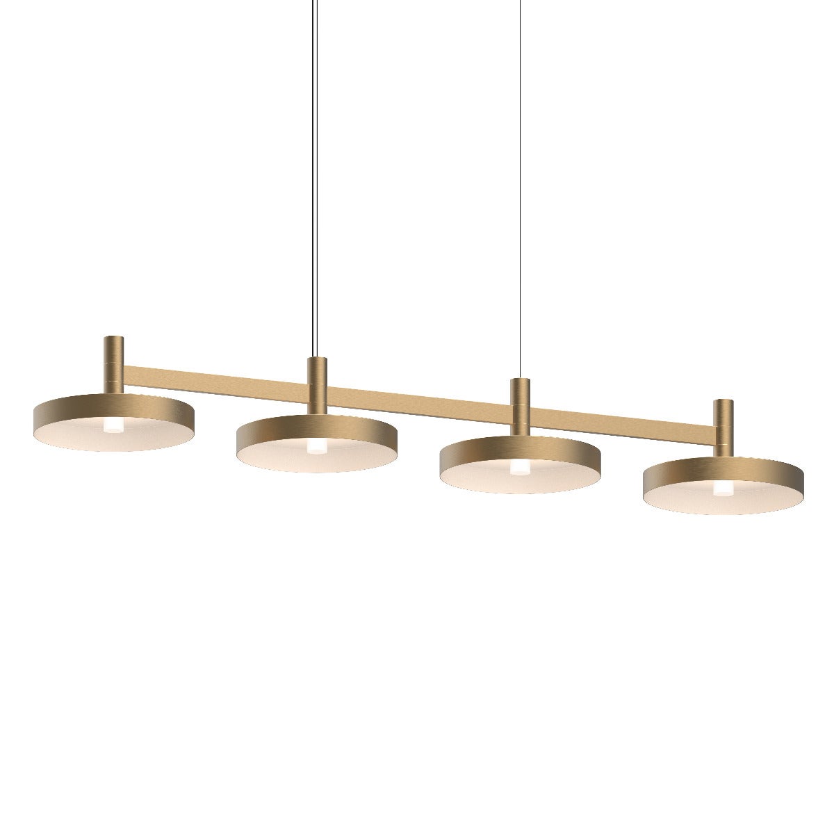 Sonneman Systema Staccato 4-Light Linear Pendant w/Pan Shades