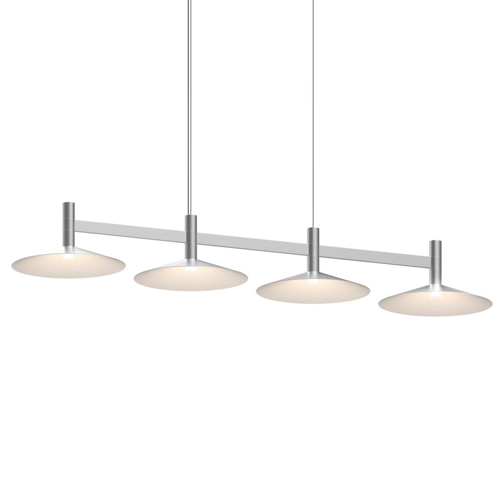 Sonneman Systema Staccato 4-Light Linear Pendant w/Shallow Cone Shades