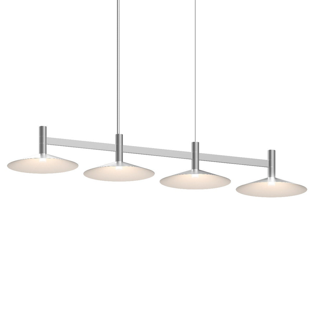 Sonneman Systema Staccato 4-Light Linear Pendant w/Shallow Cone Shades Pendants Sonneman   