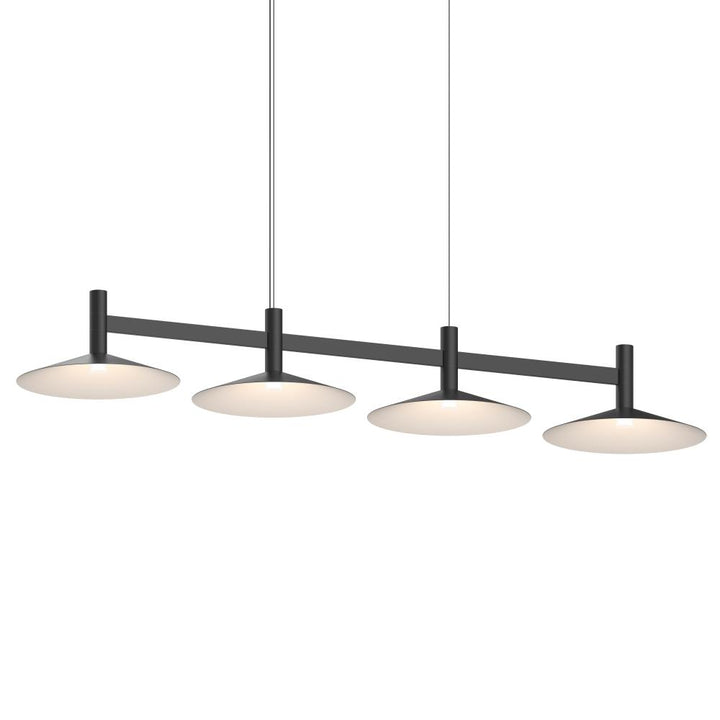 Sonneman Systema Staccato 4-Light Linear Pendant w/Shallow Cone Shades Pendants Sonneman   