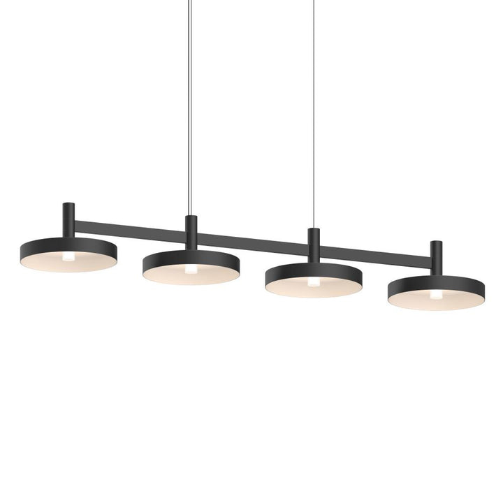 Sonneman Systema Staccato 4-Light Linear Pendant w/Pan Shades Pendants Sonneman   