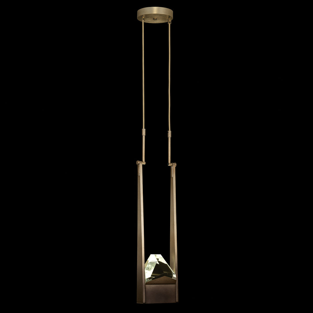 Fine Art Handcrafted Lighting Strata 7.5"W Round Pendant in Soft Ombre Bronze (928240-3ST)