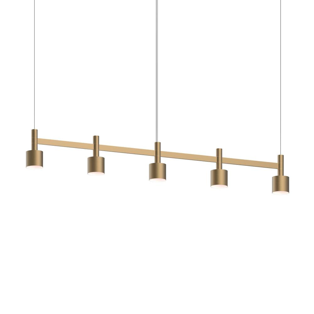 Sonneman Systema Staccato 5-Light Linear Pendant w/Drum Shades Pendants Sonneman   