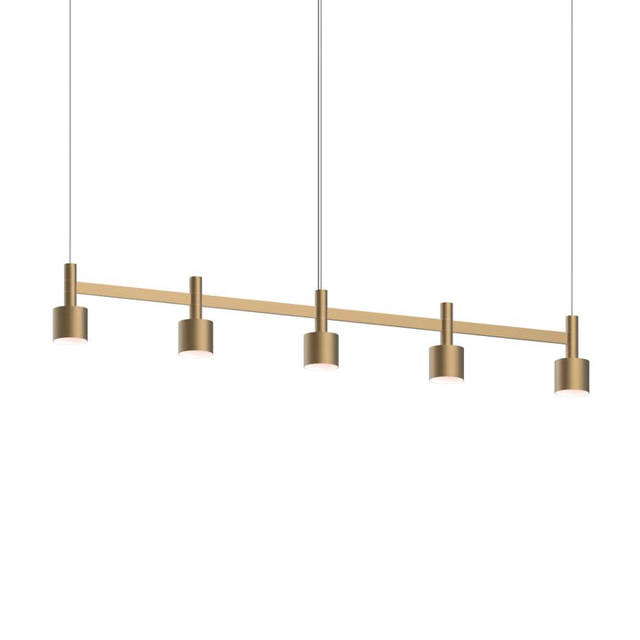 Sonneman Systema Staccato 5-Light Linear Pendant w/Drum Shades Pendants Sonneman   